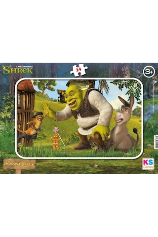 Ks Games 24 Parçalık Shrek Frame Puzzle - Erkek Çocuk - Sh704-1 - 3 Yaş Üzeri