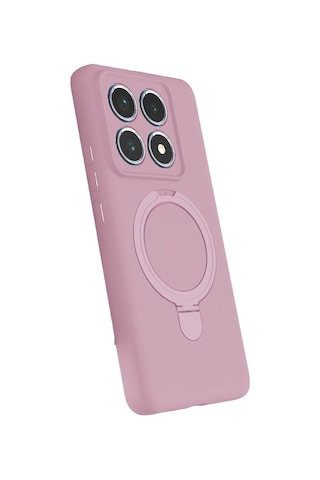 Newface - 9 - Xiaomi Mi 14t Pro Regal Magsafe Standlı Kapak - - Ece-umay - Açık Pembe