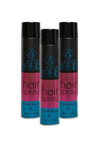 Lara Shine For Bun Topuz için Saç Spreyi 3 x 400 ML