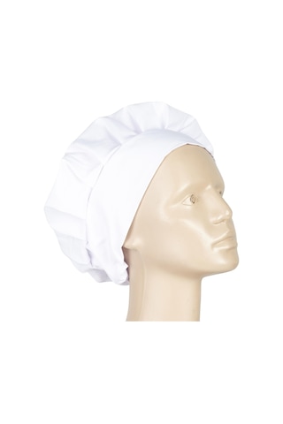 Aşçı Şapkası Mantar Tipi Beyaz Unısex