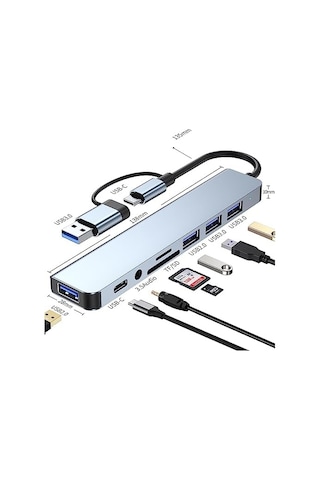 Taplın Usb 3.0 Ve Type-c 3.1 Ethernet Adaptörü 1000mbps Gigabit Rj45 Ağ Kartı