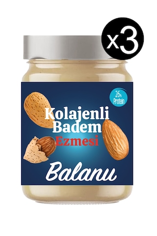 Balanu Kolajenli Badem Ezmesi 280gr X3 Adet