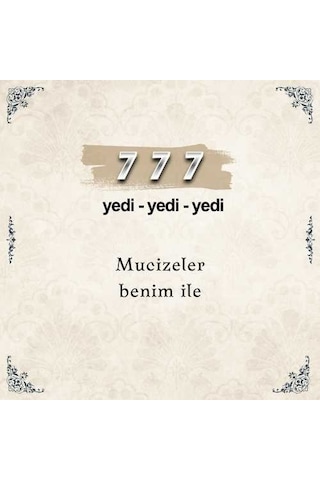 777 Mucizeler Sayı Sekansı Anahtarlık M1