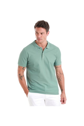 Hatemoğlu Yeşil Regular Fit Merserize Polo Yaka Pamuklu Tişört 35362024c021 Yşş Yeşil