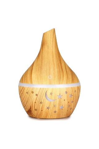 Moly 7 Renkli Led Aromaterapi Dağıtıcı, 300ml, Usb Şarjlı, Yumuşak Ahşap Desenli, Düşük Gürültülü