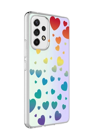 Khayra Galaxy Uyumlu A13 4g Kılıf M-blue Desenli Kapak - Heart No3 Heart No3