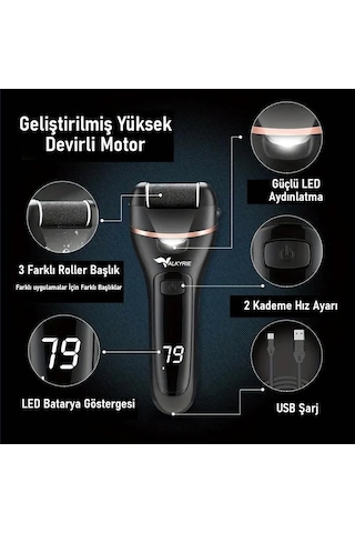 Valkyrie 10 Lu Ayak Bakım Seti Elektrikli Nasır Ayak Törpüsü Ve Pedikür Şarjlı Ve Taşınabilir