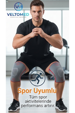 Veltomed Tekli M Beden 3d Örme Sporcu Dizlik Diz Koruyucu