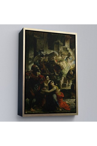 Çerçeveli Pompeii'nin Son Günü Karl Pavlovich Bryullov Kanvas Tablo-6362