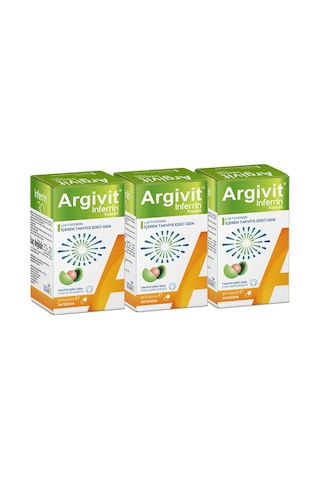 Argivit Inferrin Laktoferrin İçeren Takviye Edici Gıda 3 x 30 Kapsül