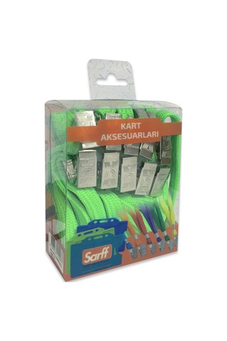 Sarff Metal Klipsli Fıstık Yeşili Askı İpi 10'lu Blister