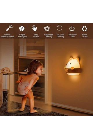 Led'li Gece Lambası, Gece Lambası, Gece Lambası, Taşınabilir Usb Şarj Edilebilir Gece Lambası