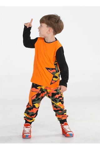 Casabony Star Kamuflaj Baggy Pantolon + T-shirt Takım-renkli Çok Renkli