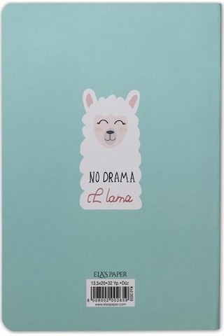 Ela's Paper Lama Çizgisiz Defter Mavi