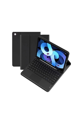 Fuchsia Galaxy Tab A8 10.5" Sm-x200 2021 İle Uyumlu Savvy Bluetooh Bağlantılı Standlı Klavyeli Tablet Kılıfı Klavyeli Kılıf