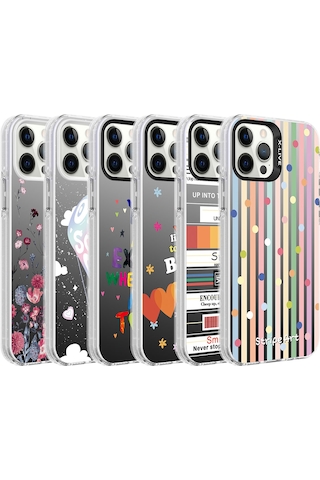 Apple Uyumlu iPhone 12 Pro Max Kılıf Desenli Zore Silver Sert Kapak Kalp