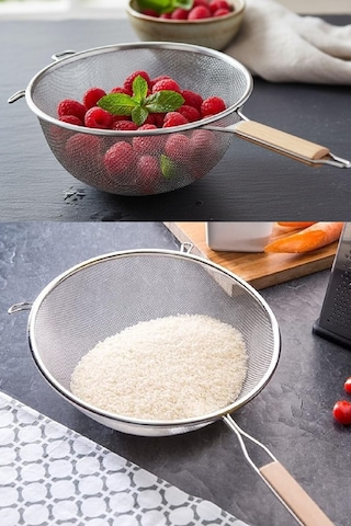 Ahşap Saplı Süzgeç / 22 Cm