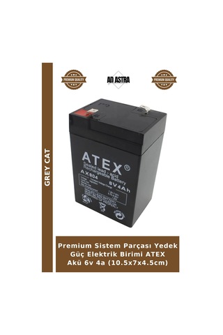 Premium Sistem Parçası Yedek Güç Elektrik Birimi Atex Akü 6v 4a 10.5x7x4.5cm
