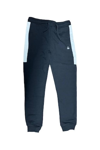United Colors Of Benetton Erkek Çocuk Şerit Detaylı Logolu Eşofman Altı Bnt-b21605 Siyah