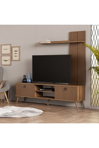 Mezza 1380 Terra 180 Cm (Ahşap Ayaklı) Tv Ünitesi Ürgüp - Kaplan