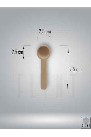 Gürgen El Yapımı Tahta Ahşap 6'lı Şeker Baharat Ölçü Kaşığı 7,5cm