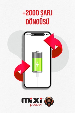 Apple Uyumlu iPhone 16 Plus Yüksek Kapasiteli Batarya, Pil Sağlığı Yüzdesi Gösterir,
