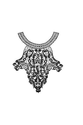 Açık Kahverengi İşlemeli Dantel Yaka Çiçek Üç Boyutlu İçi Boş Sahte Yaka Dıy Giyim Aksesuarları