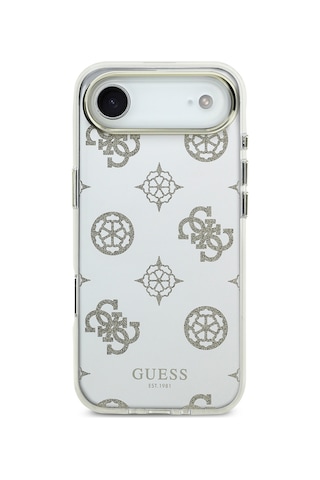 Apple Uyumlu iPhone 17 Air Kılıf Guess Lisanslı Metal Kamera Çerçeveli Simli Peony Aynalı Kapak Gold Gold