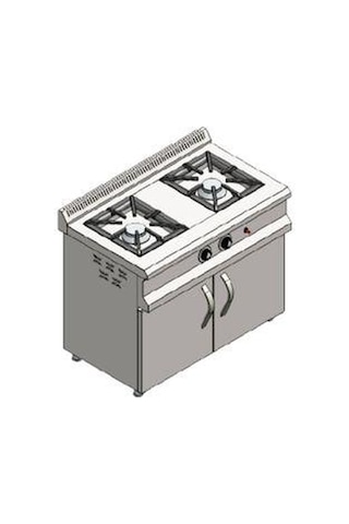 Csa Karacasan 100x60 Cm Tüplü 2 Li Dolaplı Ocak