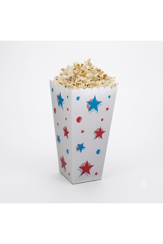 Şeylişeyler - Popcorn Mısır Kutusu Büyük Boy Karton Bardak 250 Adet 5 Paket