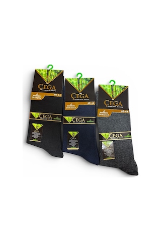Çega Socks Dikişsiz Erkek Bambu Çorap Kokulu 6'lı Çok Renkli Çok Renkli