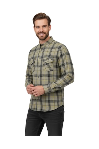 Kamer Erkek Kışlık Slim Fitt Uzun Kol Çift Cep Kapak Gömlek 2418 Bgl-st04799 Bej