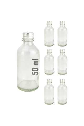 Digithome 6 Lı 50 Ml Gümüş Metal Kapaklı Cam Zencefil Shot Şişesi Söz Nişan Hediyelik Kolonya Şişesi