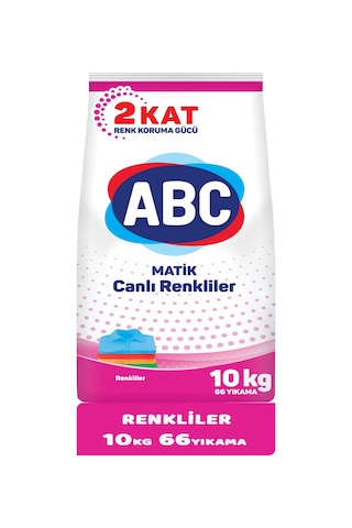 Abc Matik Toz Çamaşır Deterjanı 40Kg (4PK*10KG) Canlı Renkler