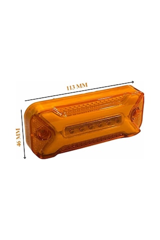 24v Yan Sinyal Lambası Dorse Side Marker Turuncu-turuncu 2 Fonksiyonlu Neon Ledli 113 46 Mm