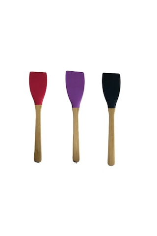 Silikon Spatula Bambu Saplı Silikon Spatula Diğer