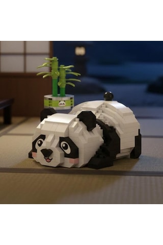 Lz-8804 Dinlenen Panda 340 Parça Block Oyuncak