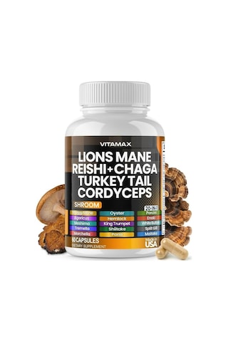 Lions Mane Reıshı + Chaga Turkey Tail Cordyceps 60 Kapsül