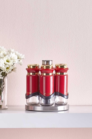 Neva N3192 Pitaya 6 Lı Baharat Seti Kırmızı