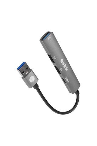 S-lınk Sw-u322, Usb3.0 To 2xusb 2.0, 1xusb3.0, 1xtype-c, Metal, Usb Hub