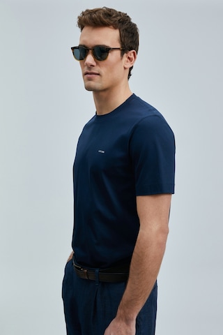 Lufian Erkek Bran Modern Grafik T-shirt 111020262 Lacivert Lacivert