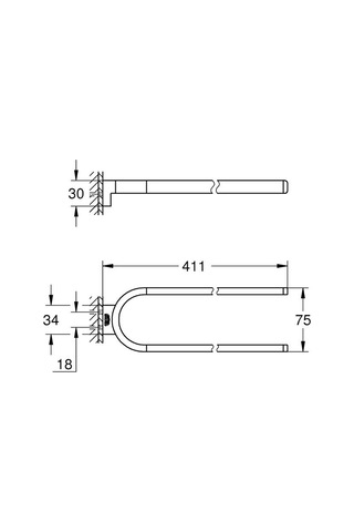Grohe Selection Havlu Tutacağı, Sabit - 41059000 Krom