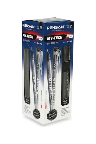 Pensan My-tech 0.7 Kalem 25'li Paket Siyah Genel
