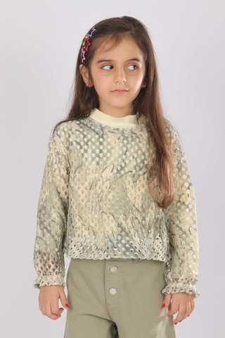 Xo Kids Kız Çocuk Bluz 5-14 Yaş 36170 Yeşil