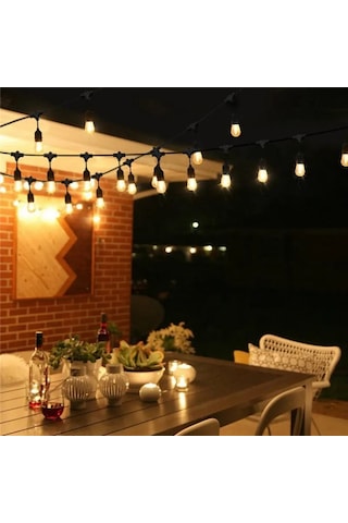 Forlife 220volt 5 Adet E27 Duylu 5 Metre Kablolu Set 5 Adet S14 Led Ampul Hediyeli