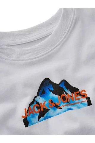 Jack & Jones Bisiklet Yaka Erkek Sweat Beyaz