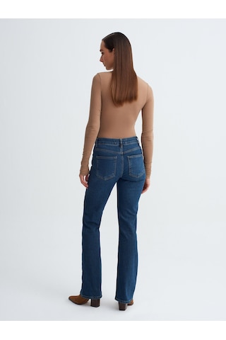Dilvin 72277 Düşük Bel Likralı Jean-mavi Mavi