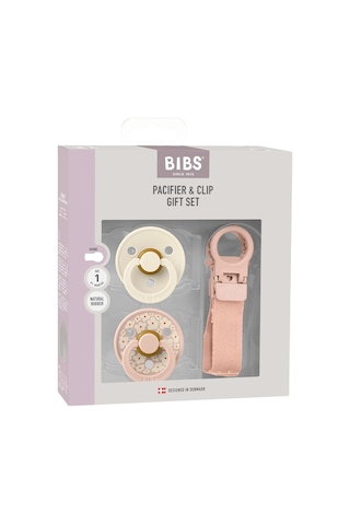 Bibs Colour Kauçuk Emzik Askılı Hediye Set Blush Çok Renkli