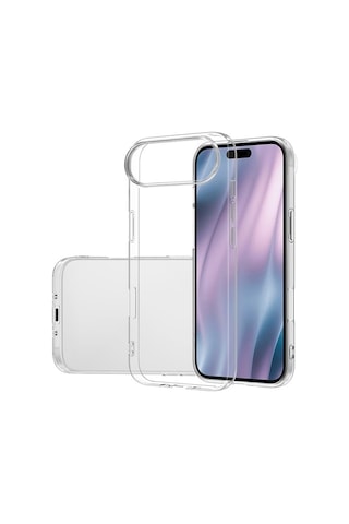 Techaks Apple Uyumlu iPhone 17 Air Kılıf Zore Süper Silikon Kapak - Şeffaf Şeffaf