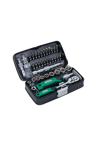 Elta 14000005078 1/4'' Altıköşe Cırcırlı Lokma Anahtar Ve Bits Uç Seti 38 Parça